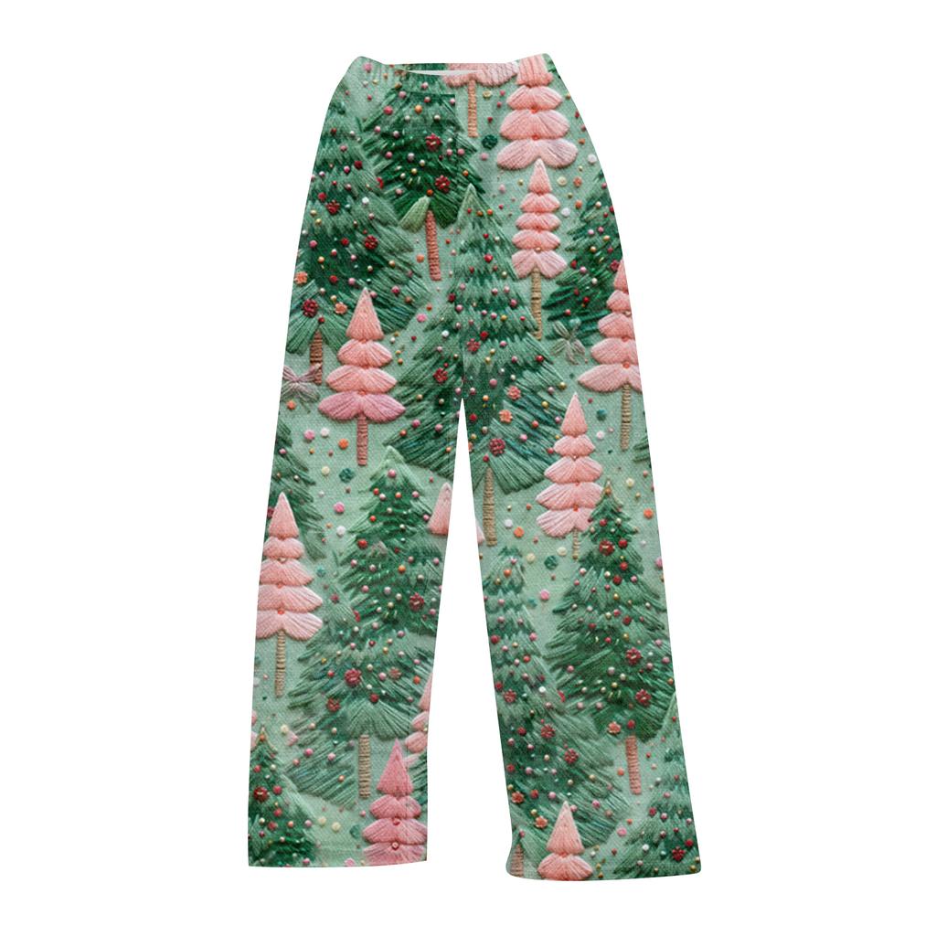 Women's Casual Fashion Women's Sports Home Christmas Pajama Pants Long Pants