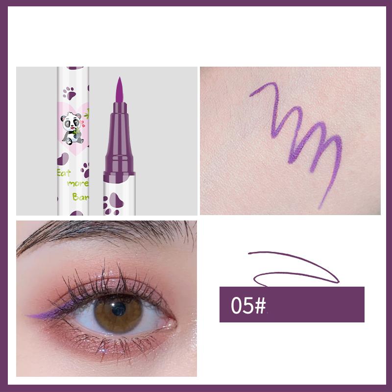 1 stücke Liegen Seidenraupe Eyeliner Stift Tee Braun Flüssigkeit Lidschatten Bleistift Glatt Schnell trocknend Kosmetik Kühe Augen Make-Up schönheit Werkzeuge