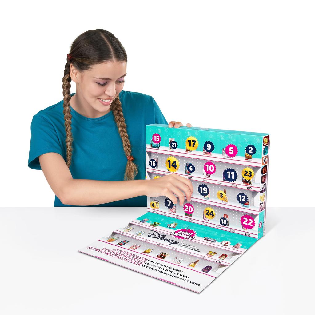 Mini Brands ZURU Disney Minis Limited Edition Advent Calendar with 4 Exclusive Minis and 24 Mystery Collectible Toys