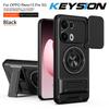 KEYSION Magnetic Phone Case for OPPO Reno13 Pro 5G Reno13 F 5G Slide Camera Protection Upright Kickstand Ring Shockproof Cover