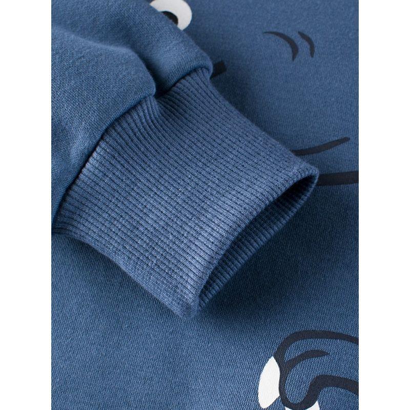 27Kids Children's Clothing Children's Fleece-Lined Sweater Boys Fleece Pullover Tops Baby Boys' round Neck Dinosaur Clothes