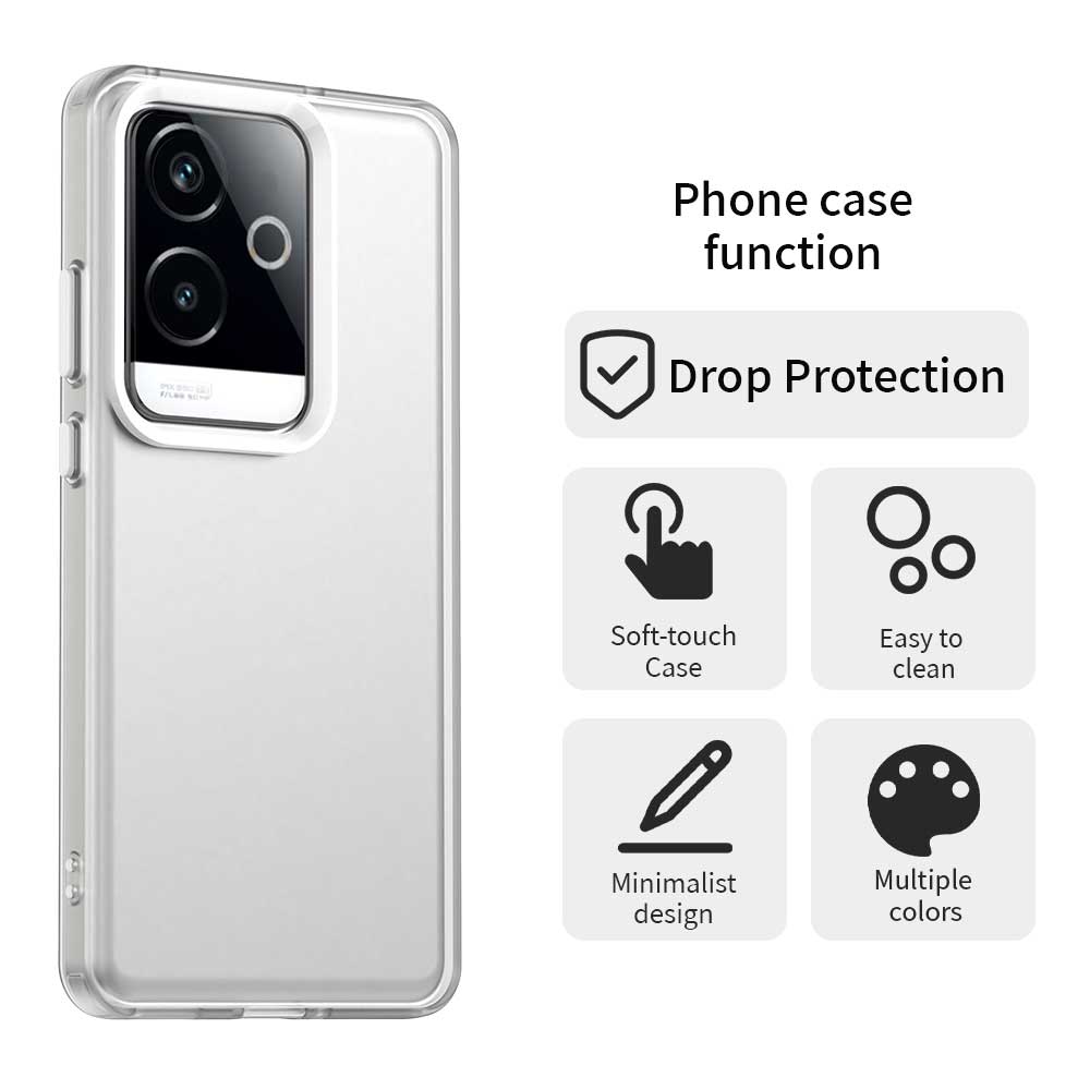 Frosted Case For Realme GT6 China Cover Realme GT6 Fundas Coque Matte Translucent PC TPU Edge Back Phone Bumper Realme GT6