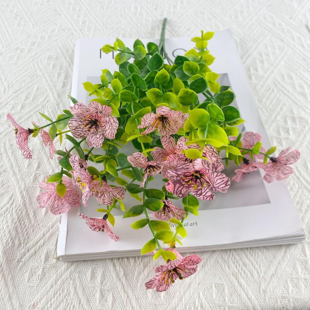 35 Mesh Eucalyptus Violet Mock Bouquet Home Dress Up Photography Props Wedding Camping Decoration