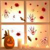 Fenster Badezimmer Schatten Glas Wandtattoo Halloween Dekor Halloween Aufkleber Horror Blut Hand Fußabdruck Türaufkleber