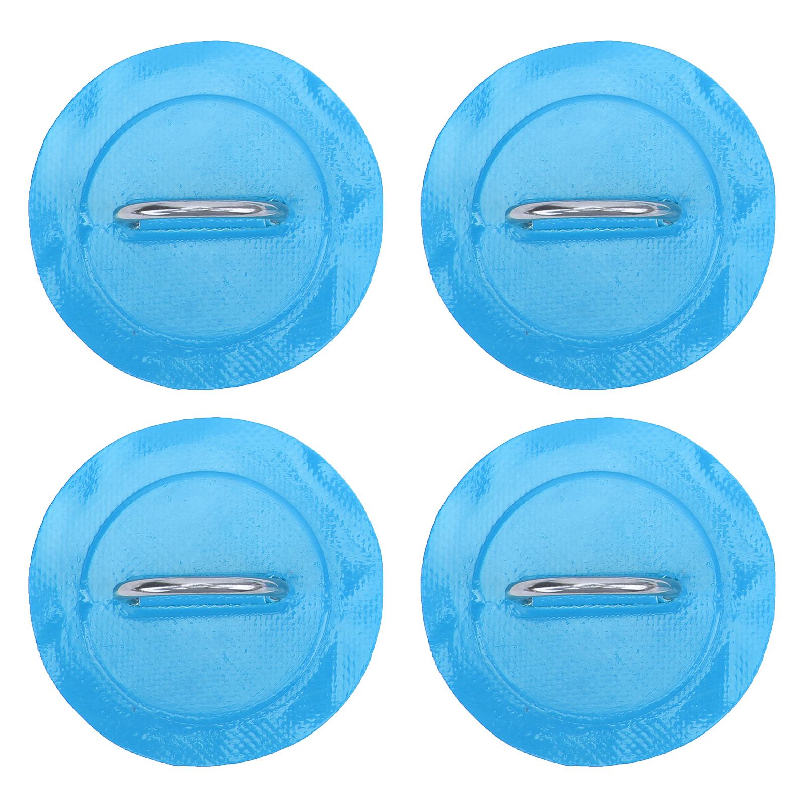 4 шт. Надувная лодка ПВХ Накладка-заплатка с D-кольцом Прочная Морская Нержавеющая сталь Фиксирующая пряжка синий