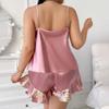 Plus Size European & American Ice Silk Print Pajamas - Fashionable Casual Homewear for Women