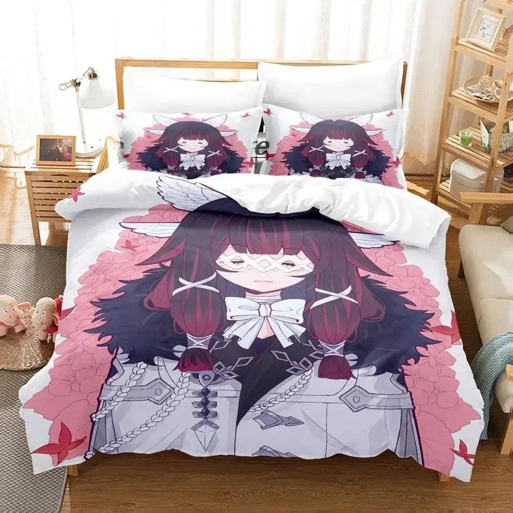 Genshin Impact Columbina Bedding Set For Bedroom Soft Modern Bedspreads Comefortable Kids Duvet Cover Quilt Cover And Pillowcase