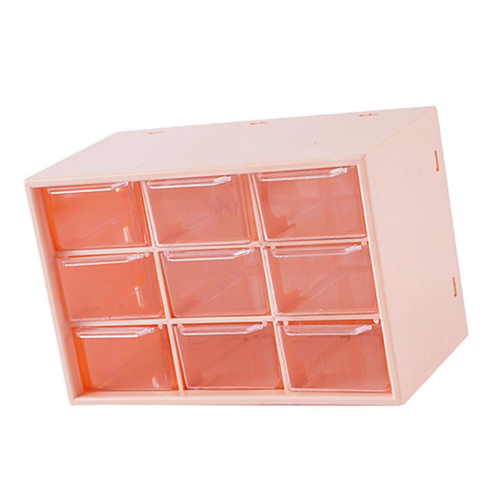 Desktop  s Nine   Grid Drawer Type Desk Organization Box Storage Case Makeup Containers