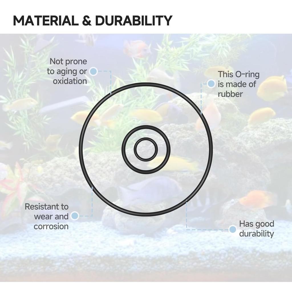 O-Ring Seal kit for FX5/FX6 Aquarium Cartridge Filter Compatible with Fluval A-7, A-0, A-2 Replacement Parts