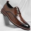 Fashion Fashionable Men Lace Up Breathable and Non Slip Oxford Shoes High-quality Men Comfortable Pointed Casual Business Leather Shoes