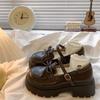 Japanese College Style Mary Jane Single Shoes, Autumn and Winter 2025 New Thick-soled Thick-heeled Bow JK Small Leather Shoes Women