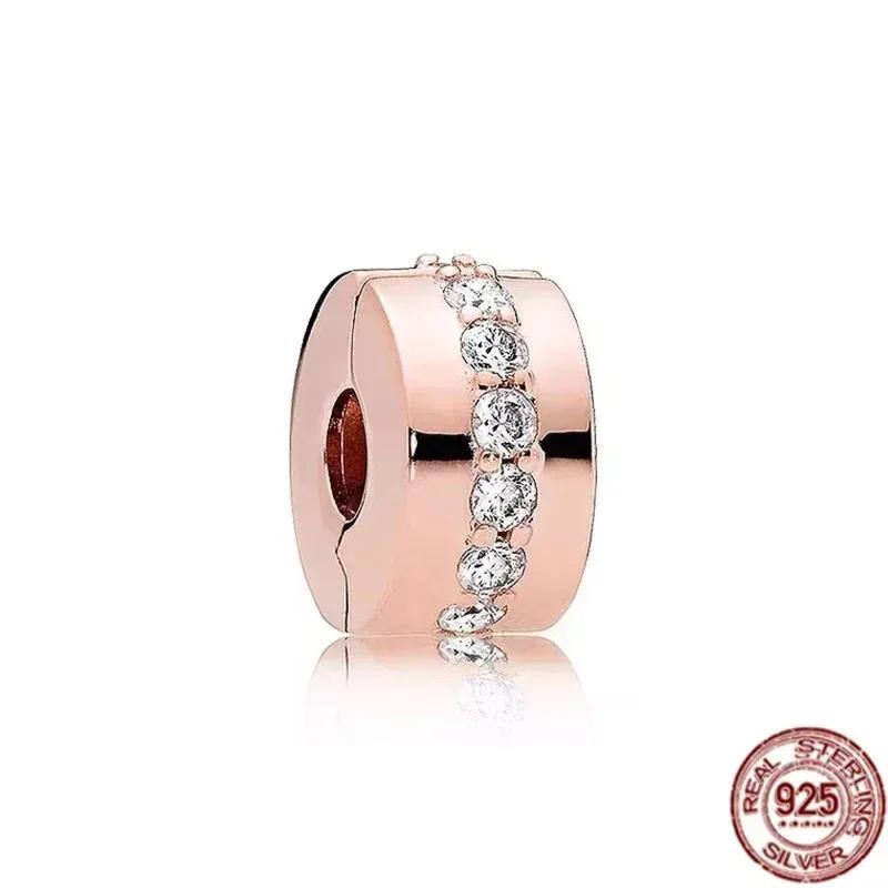 Starfish Shell Clip Charms Heart & Pavé Clip Fit Original Copper Beads For Women Necklace Bracelet Diy Jewelry Gift