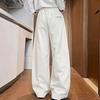 Premium Commuter Pleated Wide-leg Scimitar Casual Pants Men's Spring and Autumn Retro Drape Thin Pants Tide