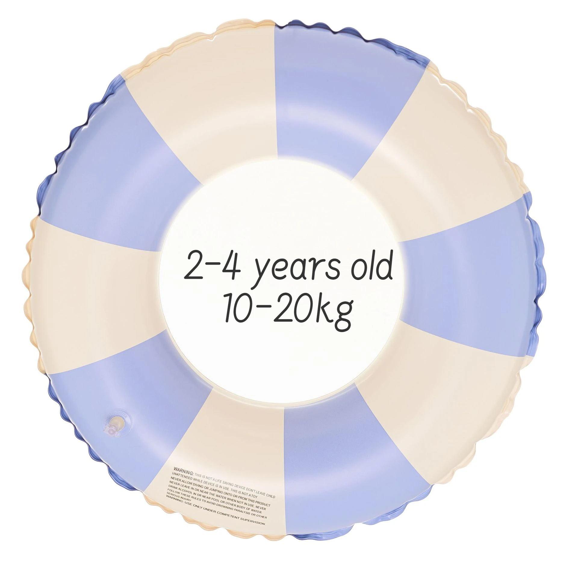 Children Swimming Ring Thickened Summer Water Sports Striped Inflatable Baby Circle Cherry Float Ring Pool Float Beach Party