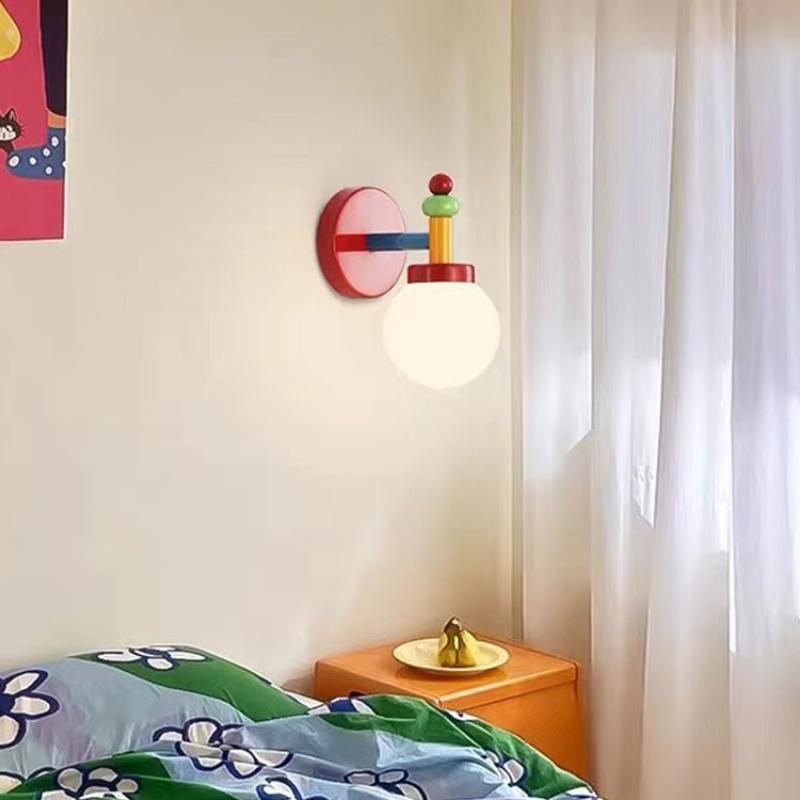 Memphis Retro Colorful Wall Lights Nordic Modern Wall Light for Home Bedside Aisle Room Decor Macarone Children's Room LED Light