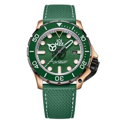 Diver 200 Szkło Szafirowe Zielony Pasek Zielona Tarcza Automatyczny Zegarek Męski Diver's 200-010 200M