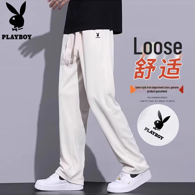 PLAYBOY Men s Loose Straight-Leg Casual Pants 4XL