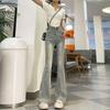 Women's High Waist Light Flare Jeans - Slim Fit Micro Flare, Elastic and Stylish for Spring & Autumn