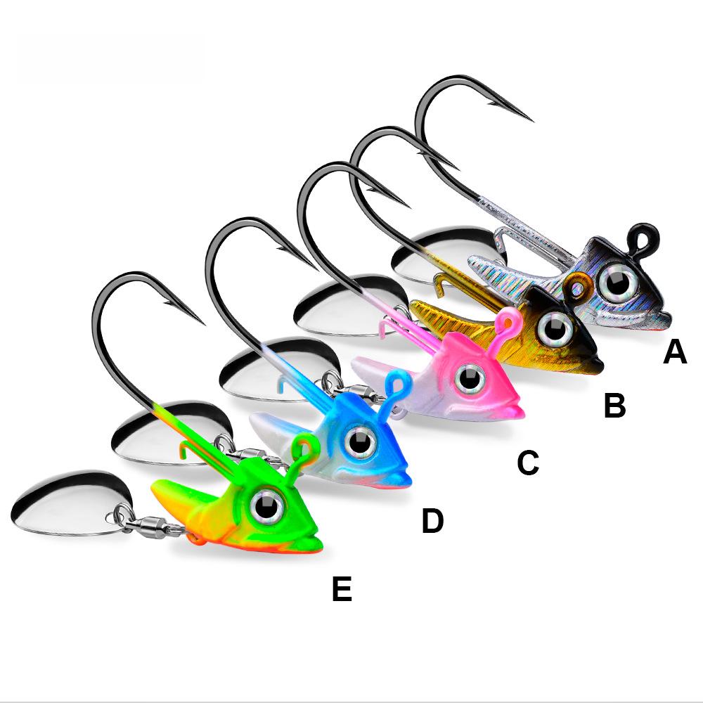 Luya Anti-Snag Soft Fish Hook: 7g, 10g, 15g Lead Head for Fishing