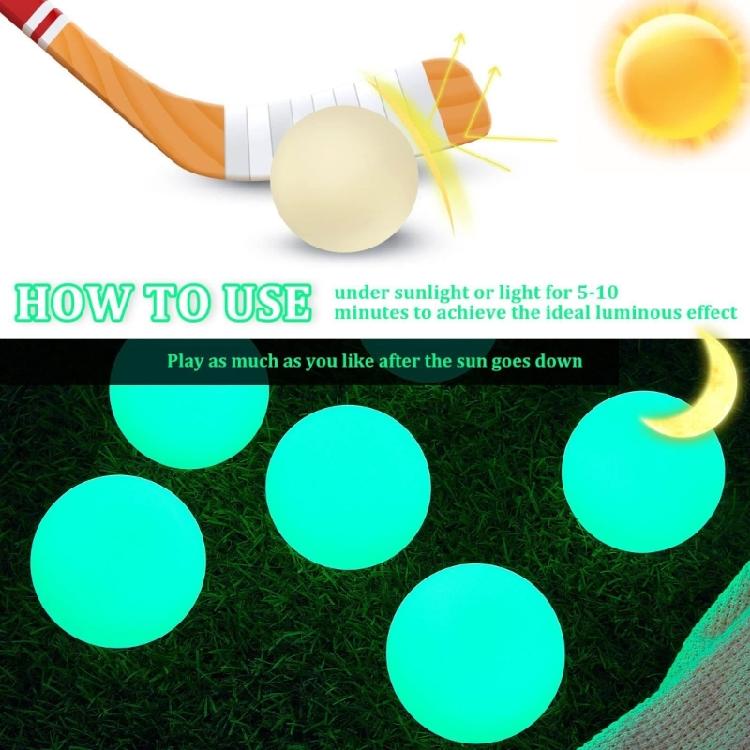 2Pcs Glow In Dark Hockey Pucks Street Hockey Balls Ice Hockey Glowing Balls for Kids Adults Night Practice Evening Game
