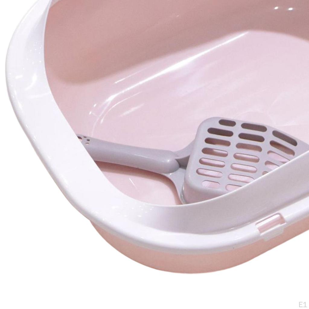 Cat Litter Tray Open Top Pet High Sided Splashproof Kitten Potty Toilet for Indoor Cats