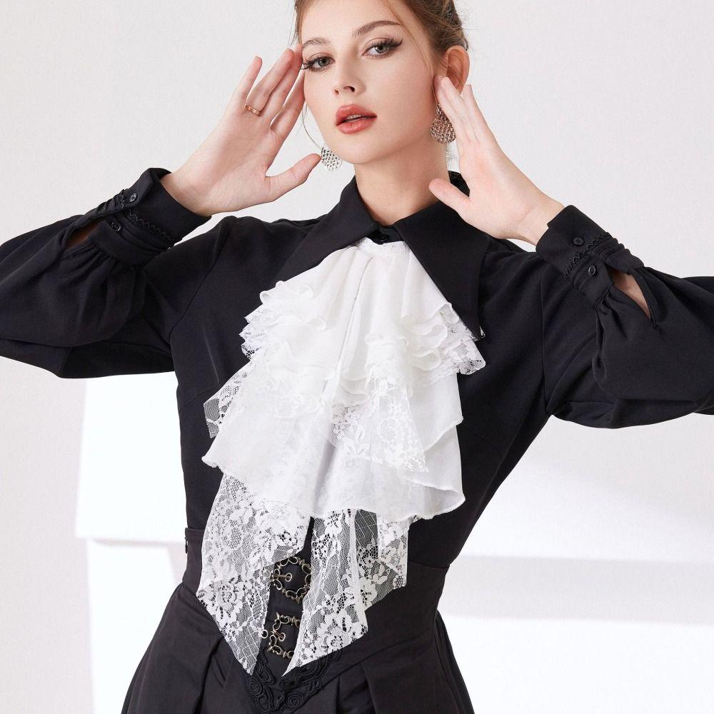 Medieval Style Renaissance Collar Vintage Fake Collar Lace Collar  Opera Performance