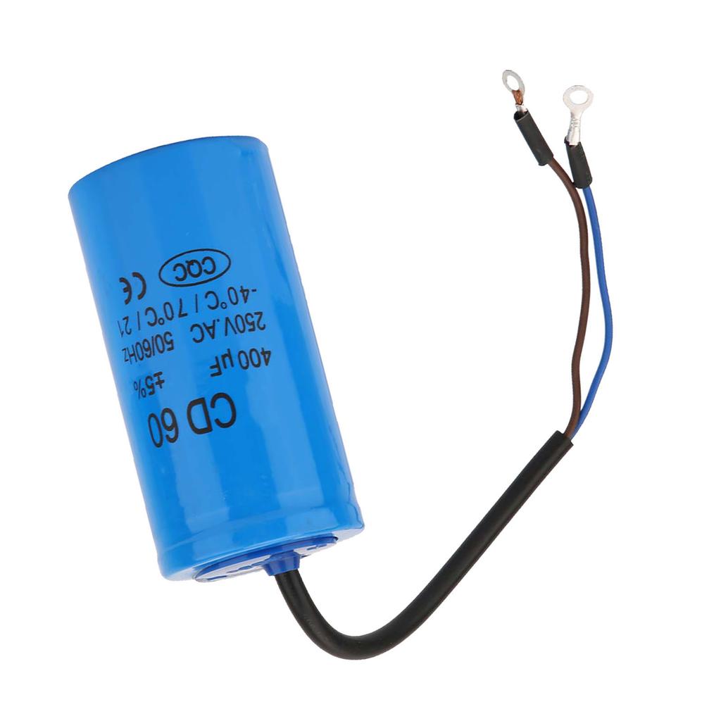 Provozní kondenzátor CD60 s drátovým vedením 250V AC 400uF 50/60Hz pro motorový kompresor