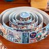 1Roll Japanese-Style Dessert Time Die-Cut Tape 200cm Washi Paper Sticker For Planner Notebooks Retro Snack Background Decoration