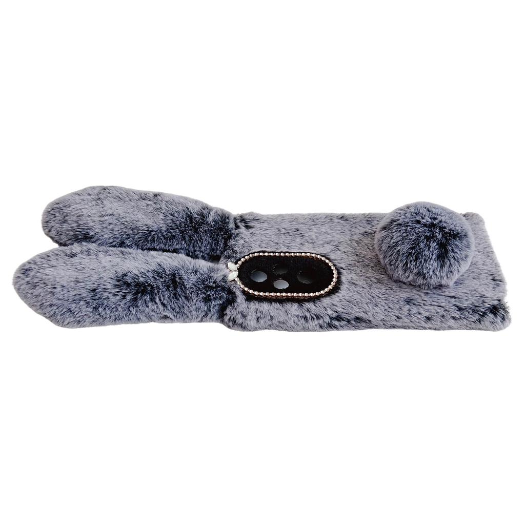 For Honor 200 Pro 5G Case Anti-Drop Bunny Ears Furry Soft TPU Phone Cover