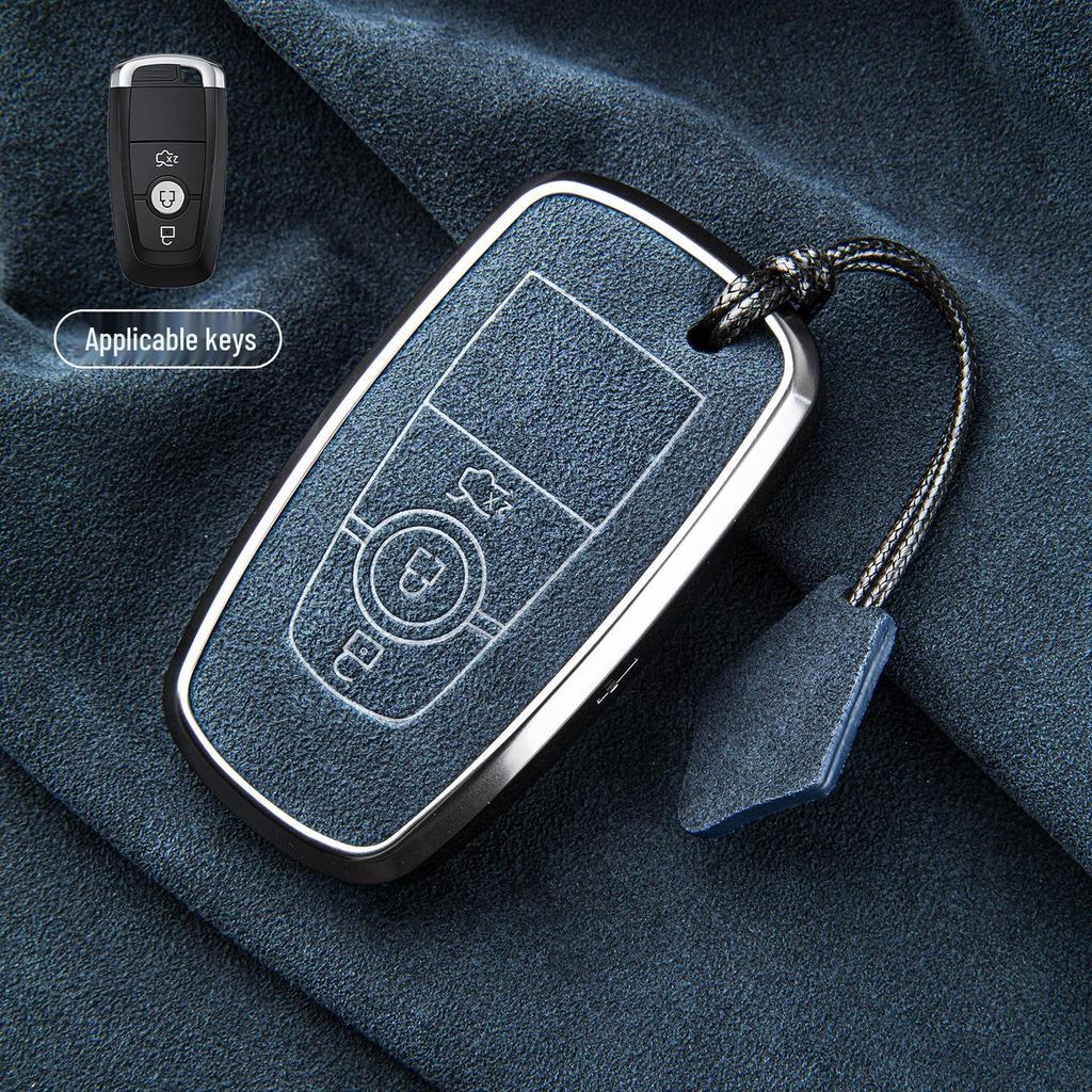 Premium Sheepskin Key Cover for Ford Explorer ST, Edge L, Mondeo EVOS