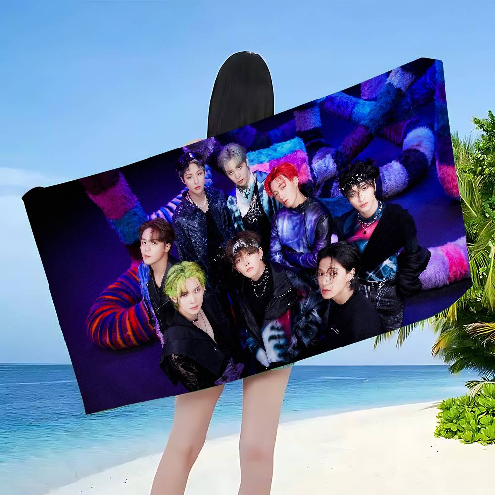 Korean Pop A-ATEEZ Big Microfiber Beach Towels Quick Dry Towel Sand Beach Towels Pool Towel For Travel Swim Pool Yoga