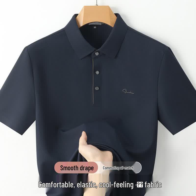 SHANSHAN Men s Seamless UV Protection Ice Oxygen Polo Shirt XL