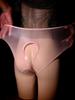Women's Thin Transparent Thong Ice Silk Sexy Underwear Breathable Open Crotch Erotic Unisex Briefs