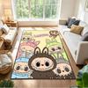 Labubu Floor Rug Office Rug Design for Bedrooms Hallway Living Rooms Foyer Anti-slip Rug Anime Office Decor Spiritual Gift