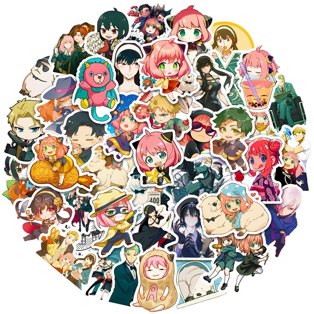 10/30/50pcs Spy× Family Stickers Yor Loid Anya Anime Sticker Aesthetics Laptop Notebook Phone Suitcase Kawaii Girls Decal Toy