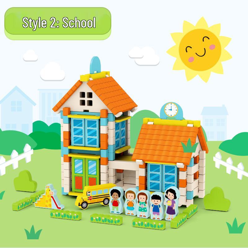 Luban Wooden Mortise and Tenon Building Blocks for Children's Early Learning and Development