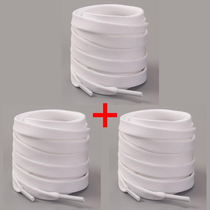 1Pair/3Pair Solid Color Flat Replacement Shoelaces 0.8CM Double Layered Laces for Canvas Sneakers for All Types of Casual Shoes
