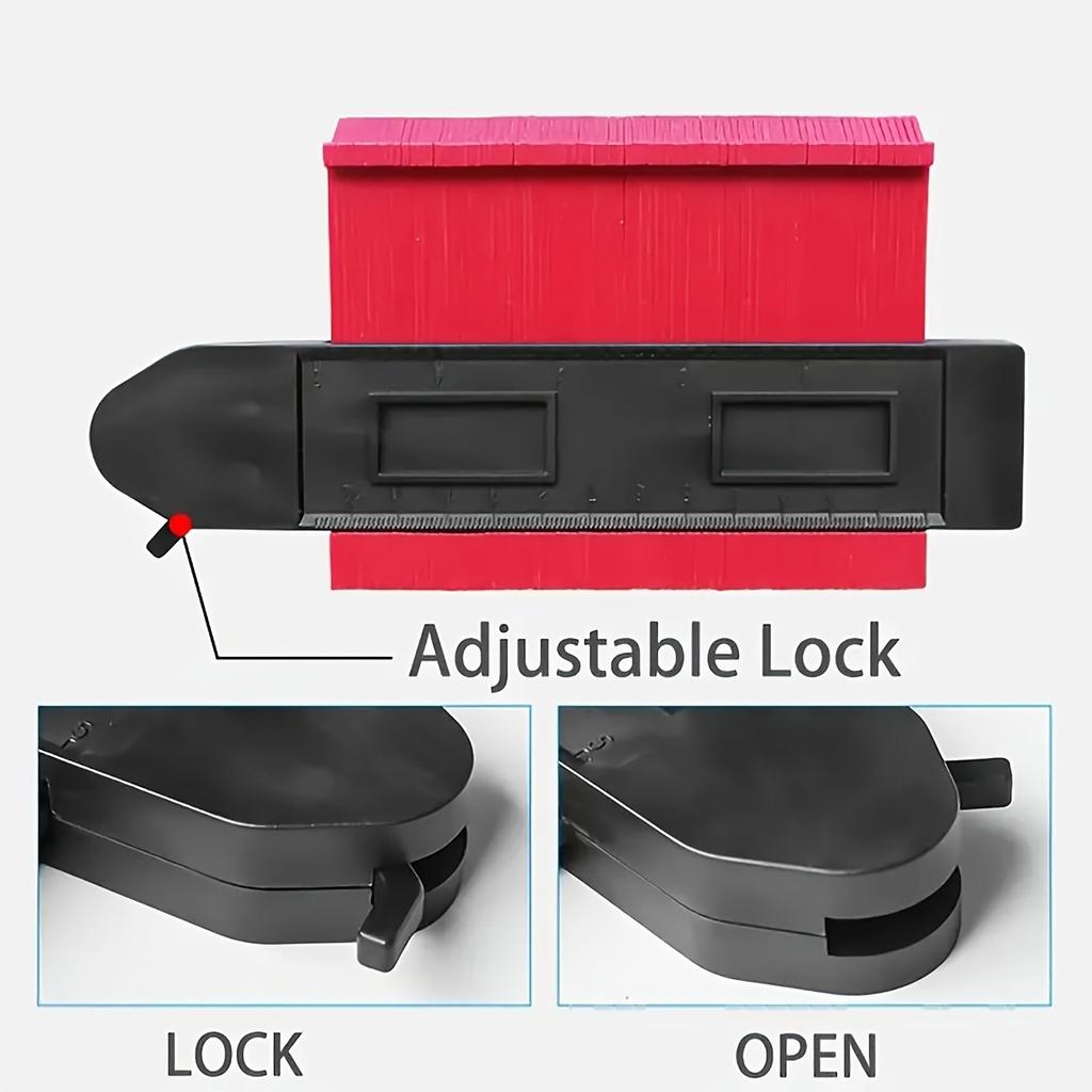 Shape Contour Gauge Duplicator Profile Measuring Angle Ruler Thickness Gauge Contour Template Copy Duplicator Woodworking Tool