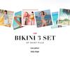 Export Japan Süßes dreiteiliges Badeanzug-Set mit geteiltem Design