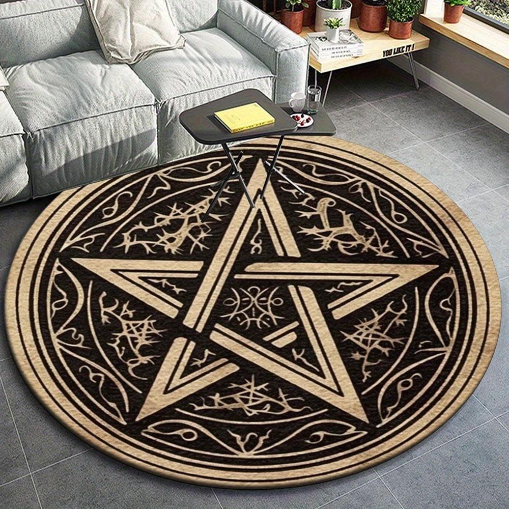

1pc Retro 9112073924 Pattern Round Floor Mat, Non-slip for Living Room Bedroom Chair Carpets Home Decor Gifts, Home Decor Room Decor Outdoor 80cm by 80cm