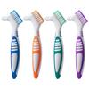 Denture Brush Denture Toothbrushes False Teeth Cleaning Brush Double Sided Toothbrush for Denture Cleaning Care