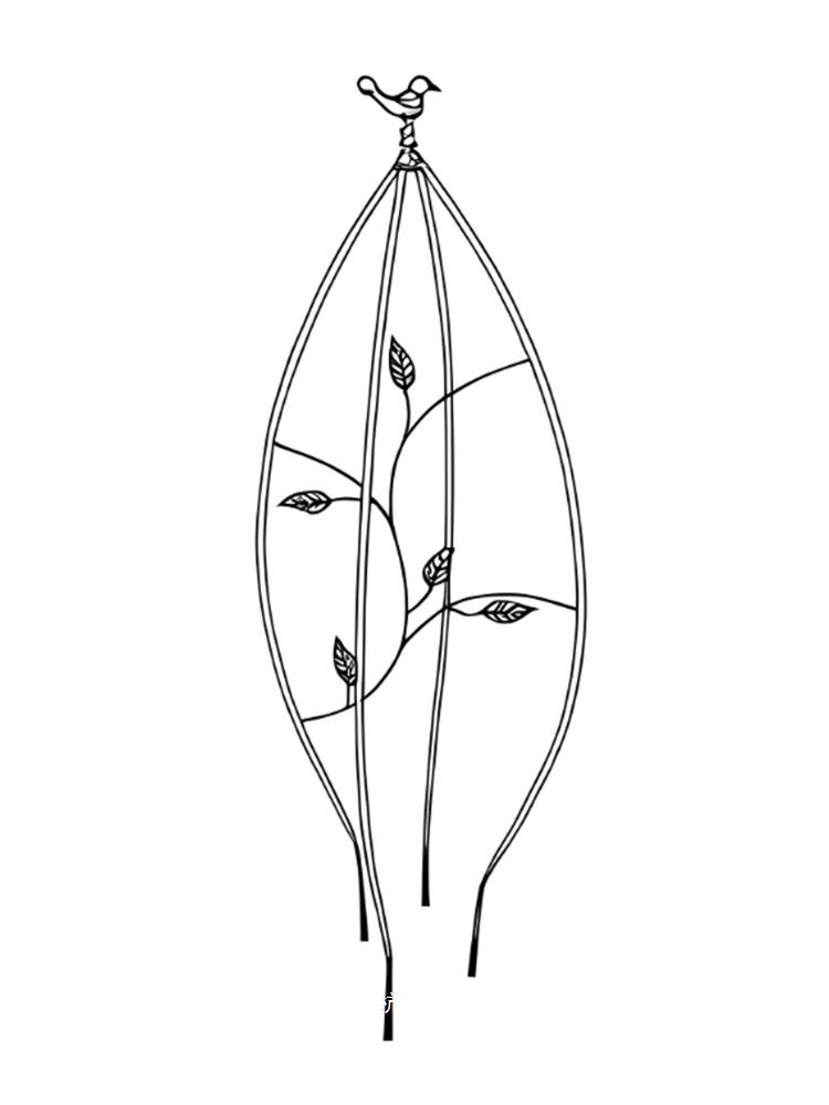 European-Style Iron Art Outdoor Shelf for Climbing Vines and Rose Flower Pot Support