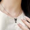 Jbans Classic Antique Butterfly Pendant Surgical Steel Necklace (C2403-An796_Sv)