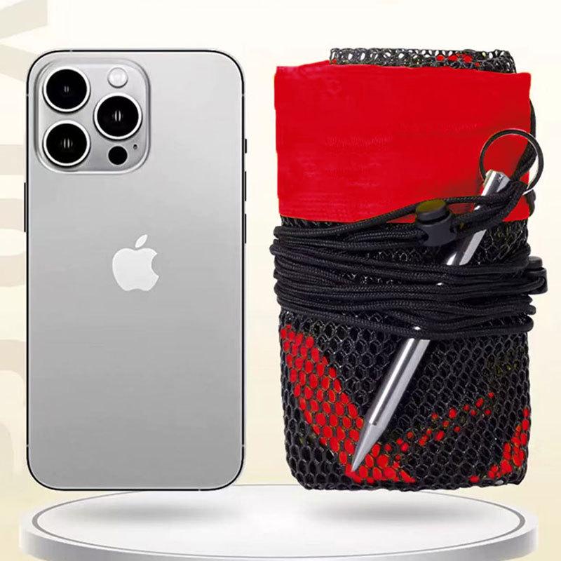 Portable Fish Protection Net Bag, Encrypted Mesh, Oxford Cloth, Drawstring, Sealed Edge, Mini Size for Wild Fishing Corn Wheat Use.