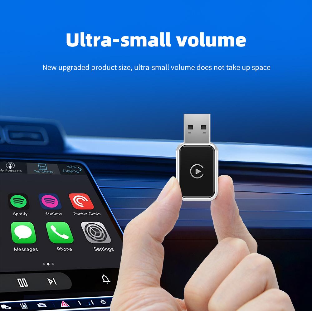 Low-latency Wireless CarPlay Android Auto Adapter for Abarth Acura Alfa Romeo ASTON Martin Bentley Cadillac Chery Chrysler Jeep