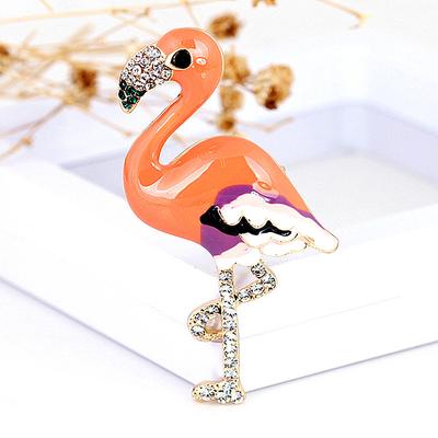 2023 Nuovi Spille Colorate in Smalto a Forma di Uccello Fenicottero per Donna Uomo Unisex Classiche Animali Festa Casual Spille Gioielli Regali