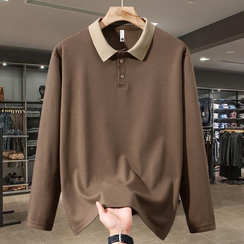 Plus Size 5XL-13XL Autumn Oversize POLO Long Sleeve Tops for Men Pullovers Casual Men's Sweatshirts