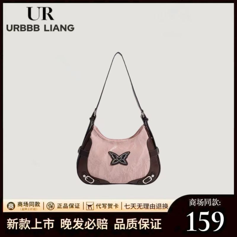 

Women s Bag 2025 New Arrival American Retro Butterfly Contrast Color Motorcycle Shoulder Underarm Bag Sweet Cool Sexy Crossbody Bag Pink
