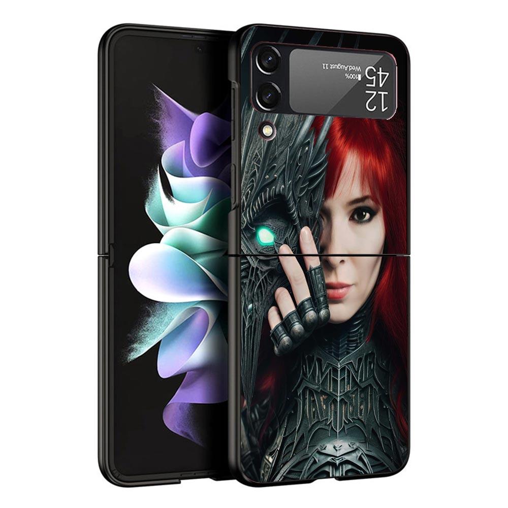 Mylene Farmer Case For Samsung Galaxy Z Flip 7 6 5 4 3 z Flip7 Flip6 Flip5 Flip4 5G Phone Cover Flip3 Folding Coque