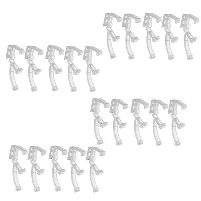 20 Pieces 2Inch Valance Clips Clear Small Blind Clips Window Valance Clamps Hook for Horizontal Blinds Accessories